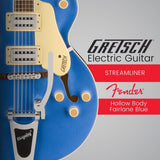 Gretsch G2420T Streamliner Hollow Body Electric Guitar Fairlane Blue Bundle