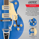 Gretsch G2420T Streamliner Hollow Body Electric Guitar Fairlane Blue Bundle