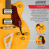 Gretsch G2420 Streamliner Hollow Body Village Amber Electric Guitar Bundle