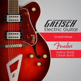 Gretsch G2420 Streamliner Hollow Body Electric Guitar (Claret Burst) with Bundle