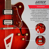Gretsch G2420 Streamliner Hollow Body Electric Guitar (Claret Burst) with Bundle