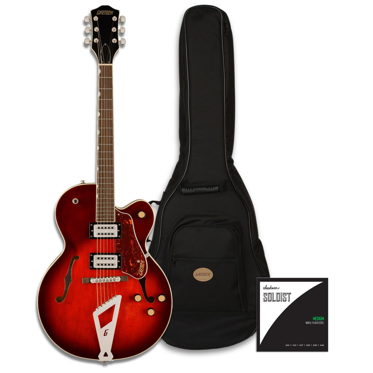 Gretsch G2420 Streamliner Hollow Body Electric Guitar (Claret Burst) with Bundle