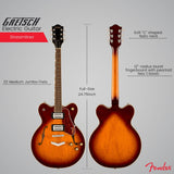 Gretsch G2622 Streamliner Center Block Forge Glow Electric Guitar Bundle