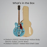 Gretsch G2622T Streamliner Center Block Arctic Blue Electric Guitar Bundle