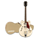 Gretsch G2622T Streamliner Center Block Double-Cut Electric Guitar (Vintage White) with Case Bundle
