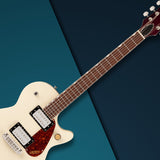 Gretsch Streamliner Jet Club Single-Cut Electric Guitar (Vintage White) Bundle