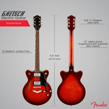 Gretsch G2655 Streamliner Center Block Jr. Electric Guitar (Burst) with Case