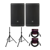 JBL Professional EON715 15in Bluetooth Loudspeaker Pair with Stands Bundle