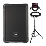 JBL IRX108BT Powered 8 Inch Portable Bluetooth Speaker Bundle