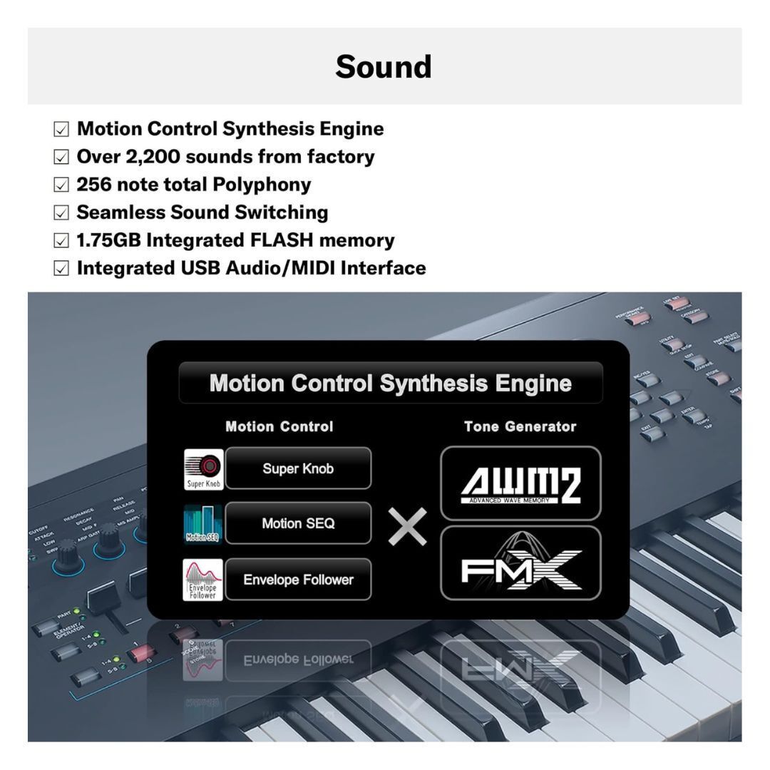 Yamaha MODX7+ 76-Key Synthesizer Midrange Synthesizer Workstation