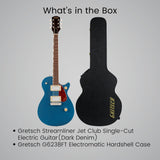 Gretsch Streamliner Jet Club Single-Cut Electric Guitar (Dark Denim) Bundle