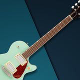 Gretsch Streamliner Jet Club Single-Cut Electric Guitar (Mint Metallic) Bundle