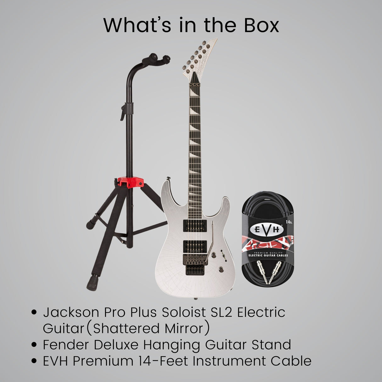 Jackson Pro Plus Series Soloist SL2 Electric Guitar (Shattered) with Accesories
