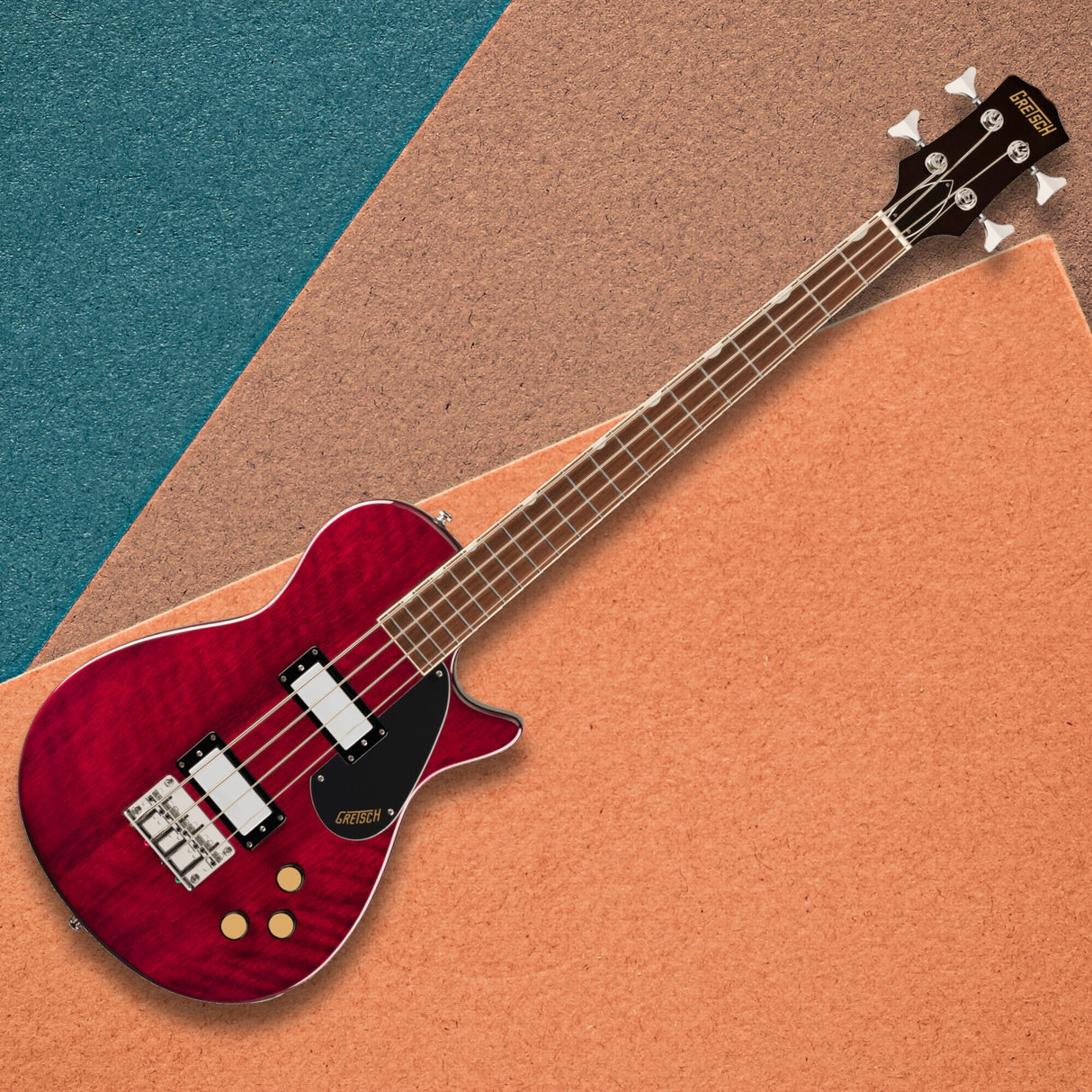 Gretsch Streamliner Jet Club Single-Cut 4-String Bass Guitar (Walnut) Bundle