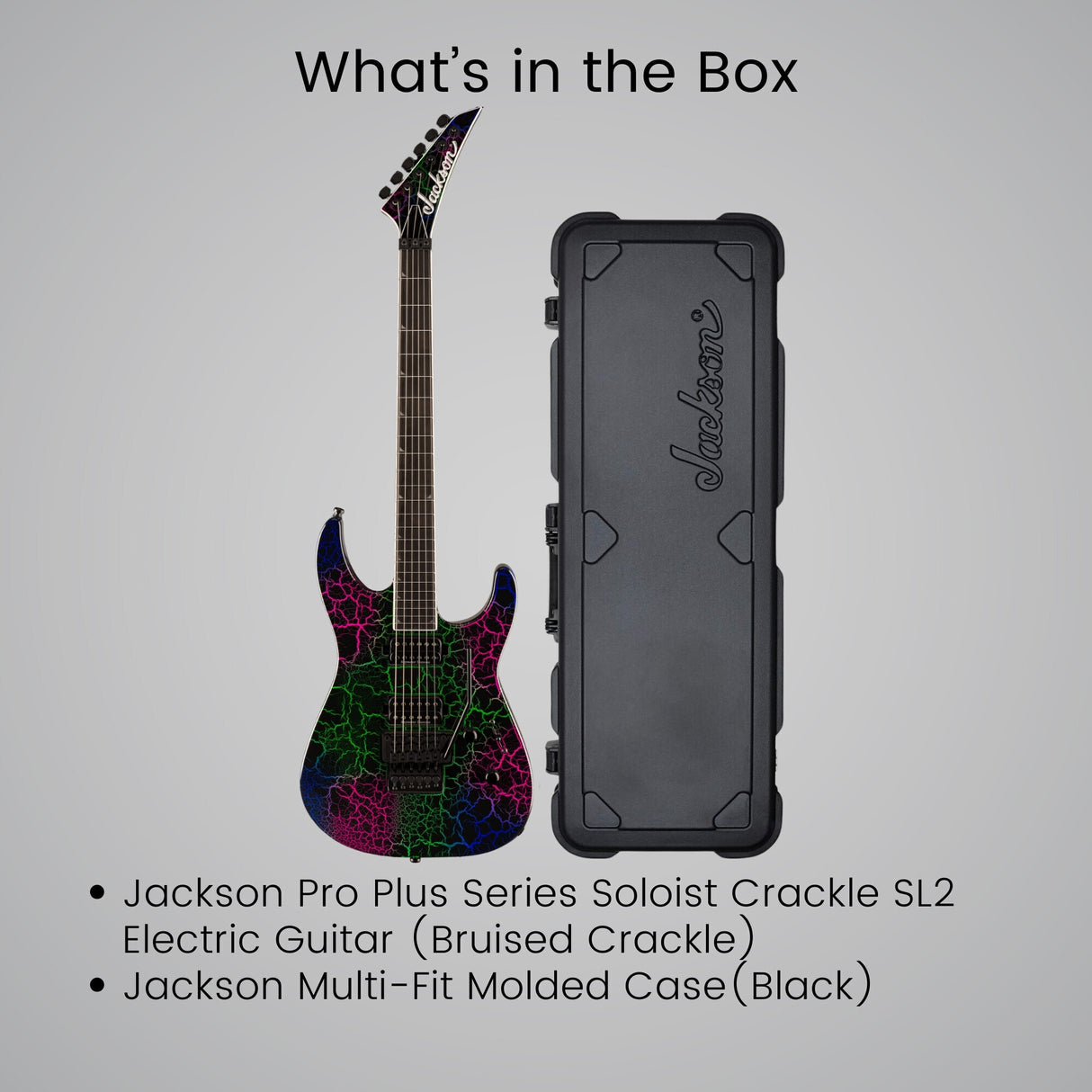 Jackson Pro Plus Series Soloist SL2 Electric Guitar (Bruised Crackle) Bundle