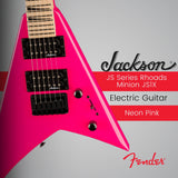 Jackson JS Series Rhoads Minion JS1X Neon Pink Electric Guitar Bundle