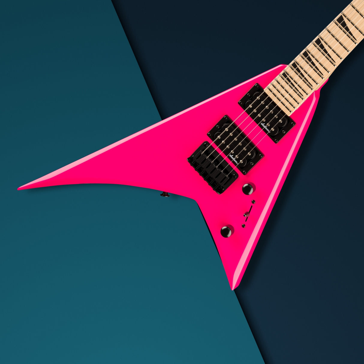 Jackson JS Series Rhoads Minion JS1X Neon Pink Electric Guitar Bundle