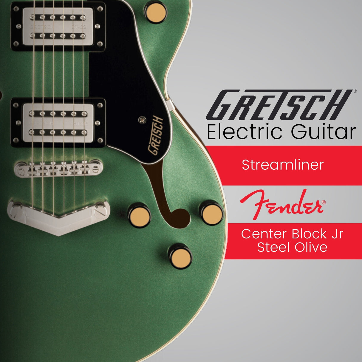 Gretsch G2655 Streamliner Center Block Jr. Electric Guitar (Steel Olive)