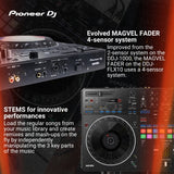 Pioneer DJ DDJ-REV5 4-Deck Serato DJ Controller with Case and 3XLR Cable Bundle
