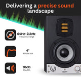 EVE Audio SC204 4-Inch Studio Monitor (Pair) with Isolation Pads and Cables