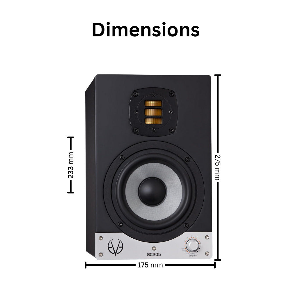 EVE Audio SC204 4-Inch Studio Monitor (Pair) with Isolation Pads and Cables