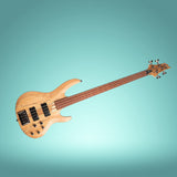 ESP LTD B-204SM Fretless Bass Guitar - Natural Satin with Case and Stand