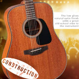 Takamine GD11M Dreadnought Acoustic Guitar, Natural Satin Finish with Gigbag