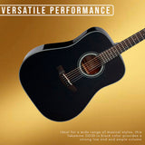 Takamine GD30-BLK Dreadnought Acoustic Guitar, Black with Gigbag