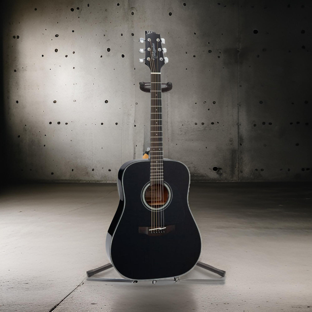 Takamine GD30-BLK Dreadnought Acoustic Guitar, Black with Gigbag