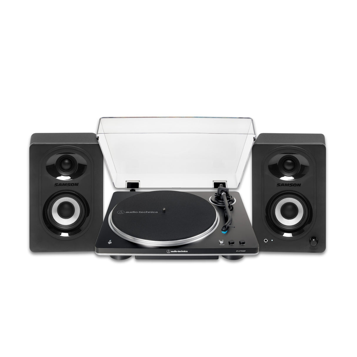 Audio-Technica AT-LP70XBT-BS Fully Automatic Belt-Drive Bluetooth Turntable Kit