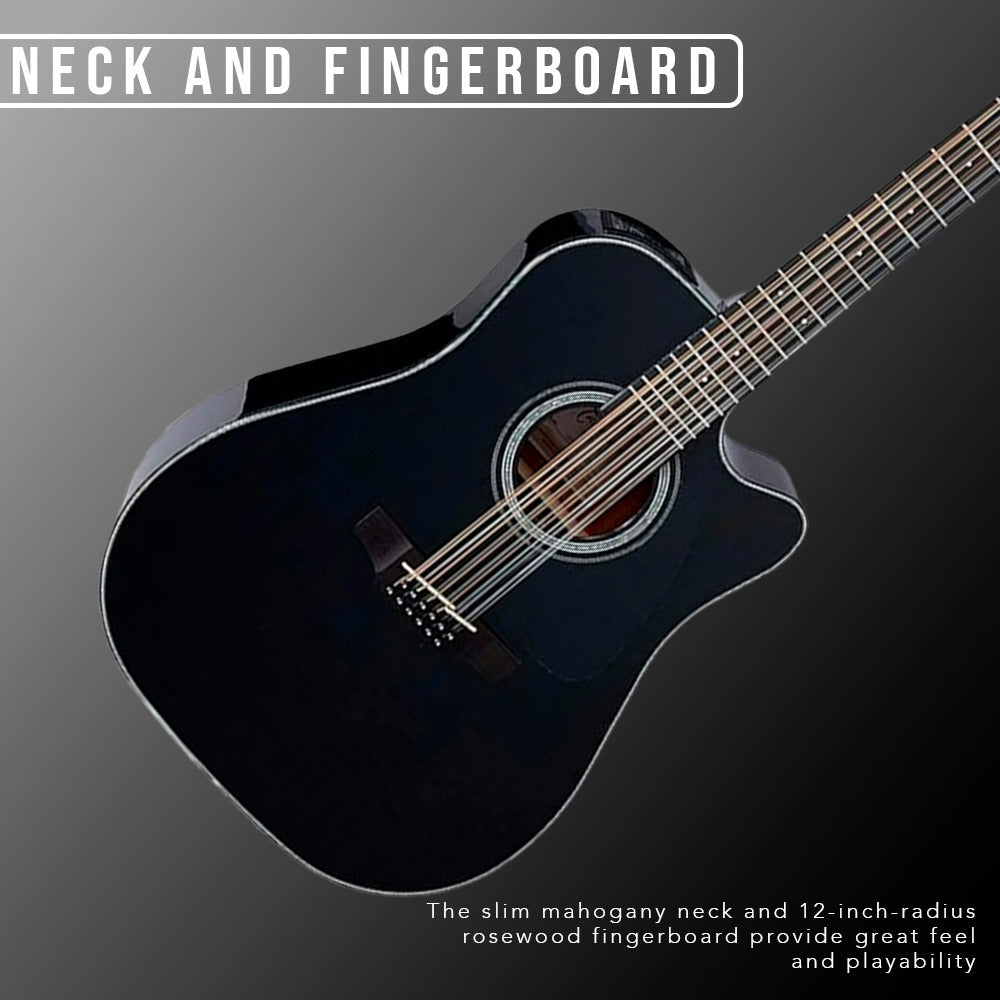 Takamine G Series GD30CE-12 12-String Acoustic-Electric Guitar with Case