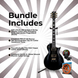ESP LTD Eclipse EC-256 - Black with Stand, String and Tuner