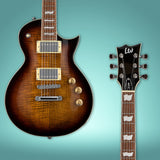 ESP LTD EC-256FM Electric Guitar - Dark Brown Sunburst with Accessories Bundle