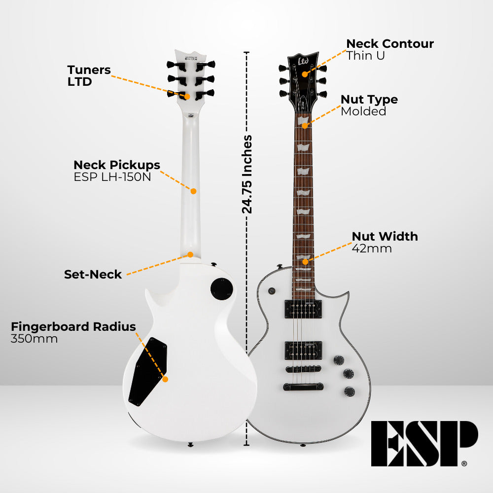 ESP LTD Eclipse EC-256 - Snow White with Stand, Strings and Tuner