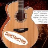 Takamine GN20CE-NS NEX Acoustic-Electric Guitar with Case and stand