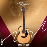 Takamine GF30CE-NAT FXC Cutaway Acoustic-Electric Guitar with Case and stand