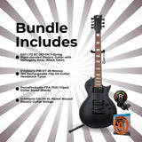 ESP LTD EC-257 - Black Satin with Stand, Tuner and Strings