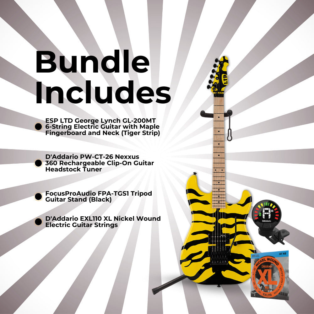 ESP LTD George Lynch GL-200MT - Tiger Stripe with Stand, Tuner and Strings