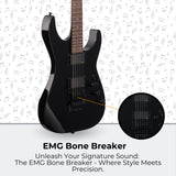 ESP LTD Kirk Hammett Signature KH-602 - Black with Stand, Tuner and Strings