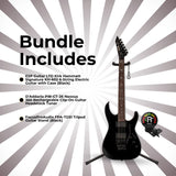 ESP LTD Kirk Hammett Signature KH-602 - Black with Stand, Tuner and Strings