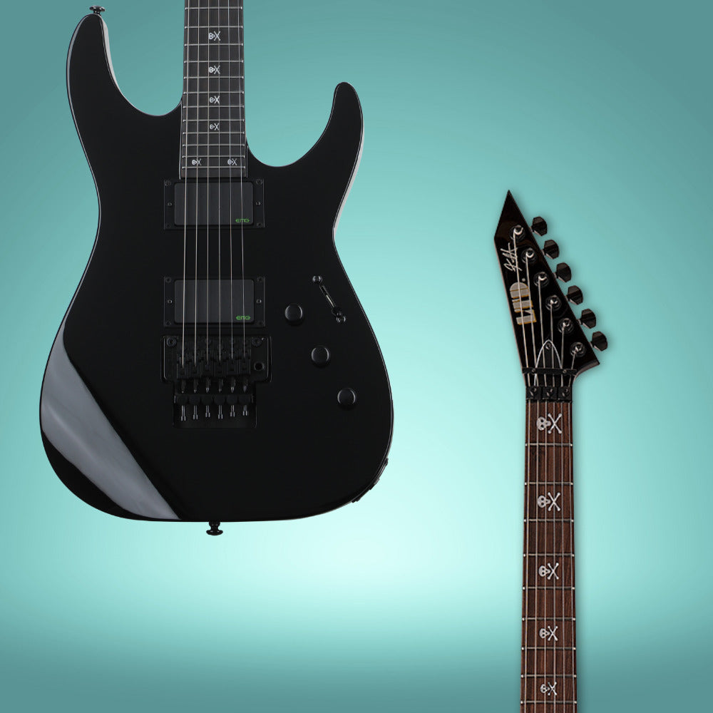 ESP LTD Kirk Hammett Signature KH-602 - Black with Stand, Tuner and Strings