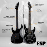 ESP LTD Kirk Hammett Signature Demonology - Black with Stand, Tuner and Strings