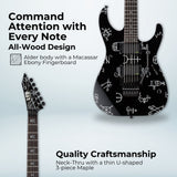 ESP LTD Kirk Hammett Signature Demonology - Black with Stand, Tuner and Strings