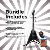 ESP LTD KH-V Kirk Hammett Signature Electric Guitar (Black) with Accessories