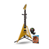 ESP LTD KH-V Kirk Hammett Signature Electric Guitar (Gold) with Accessories