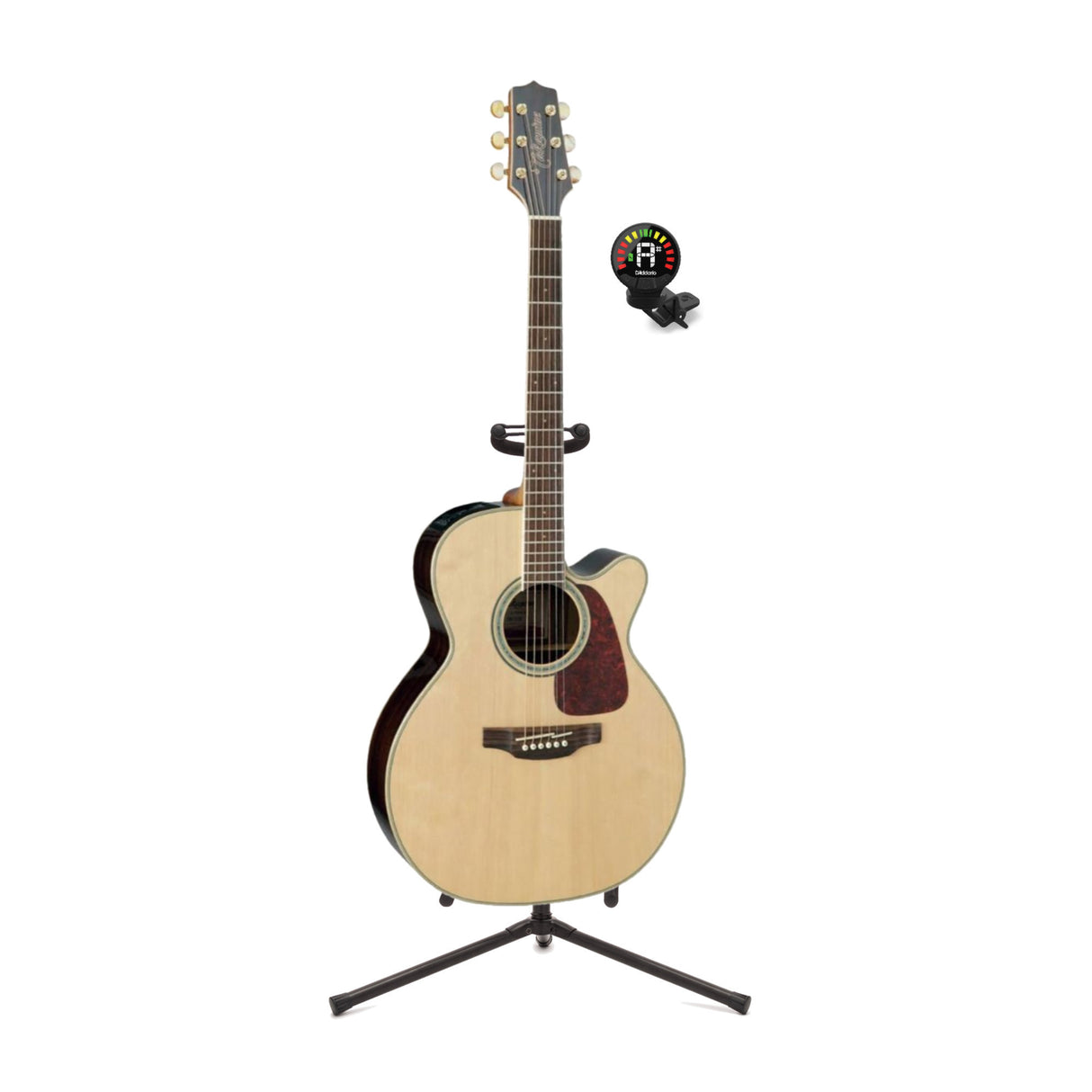 Takamine GN71CE-NAT Nex Cutaway Acoustic-Electric Guitar with stand and tuner