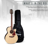 Takamine GN93CE-NAT Nex Cutaway Acoustic-Electric Guitar, Natural with Gig Bag