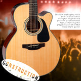 Takamine GN30CE-NAT Nex Cutaway Acoustic-Electric Guitar with stand and tuner