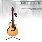 Takamine GN30CE-NAT Nex Cutaway Acoustic-Electric Guitar with stand and tuner