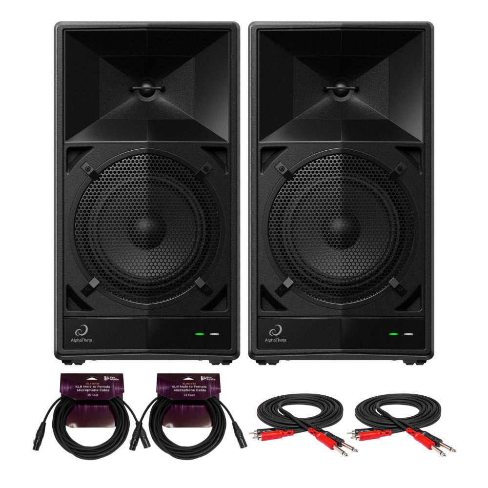 AlphaTheta Wave-Eight 110W 8 in. Portable DJ Speaker (Pair)